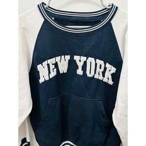 Collegiate Raglan NEW YORK Sweatshirt Vintage Style Women's XS